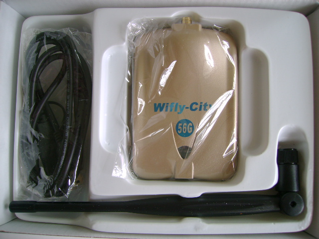 Wifly-City 56G 1600mW High Power 54Mbps 802.11b/g USB Wireless Adapter